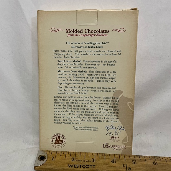 Vintage Santa Claus 1992 Longaberger Pottery Cookie Mold - Picture 5 of 5